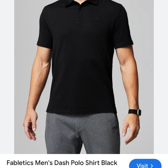 Fabletics Men's Black Polo Shirt men’s xl - Picture 1 of 2